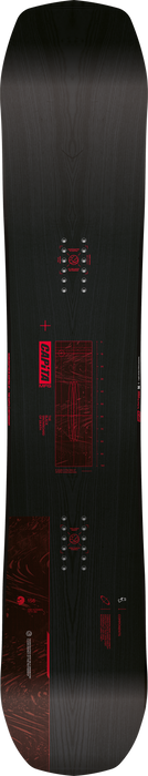 @025 black snowboard of death black board with red highlights