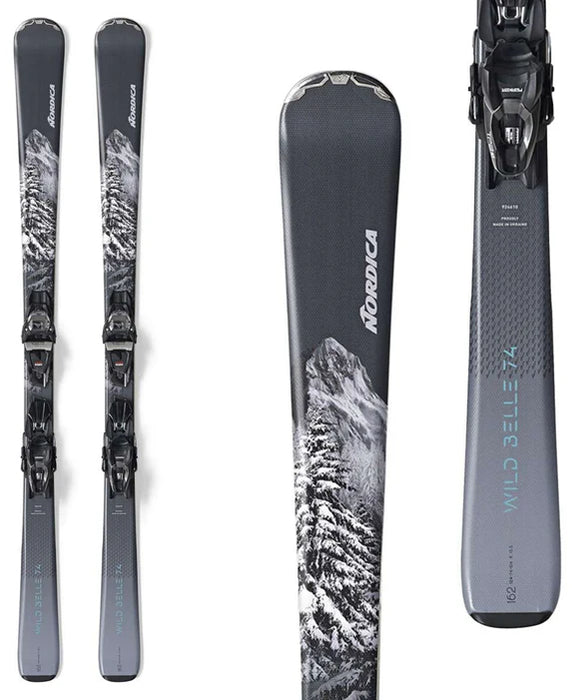 Nordica Wild Belle DC 74 & TP2 Compact 10 FDT Women's Skis and Bindings - 2024