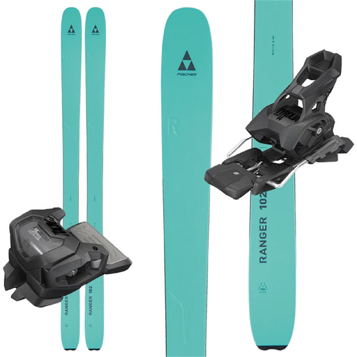 Fischer Ranger 102 FR Celeste Green Skis W/ Tyrolia Attack 14 MN  Bindings - 2023