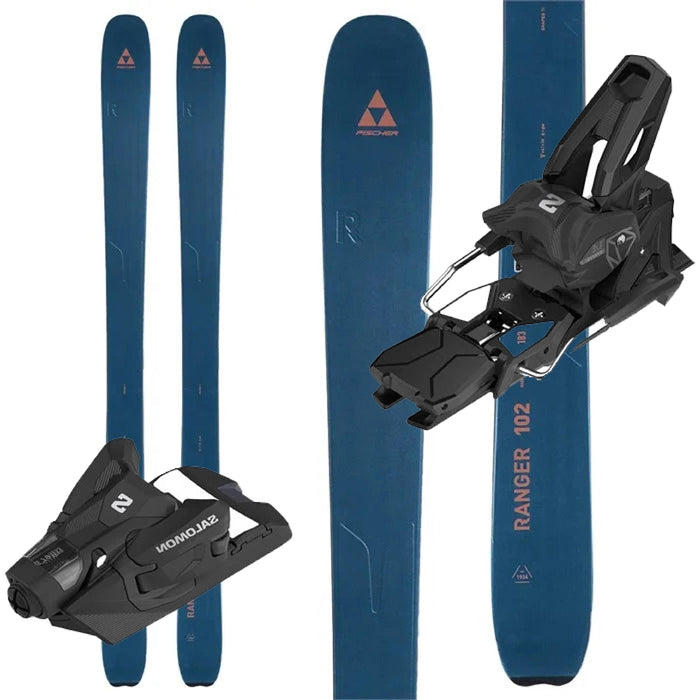 Fischer Ranger 102 FR Dark Blue/Orange Skis W/ Salomon Strive 14  Bindings - 2023