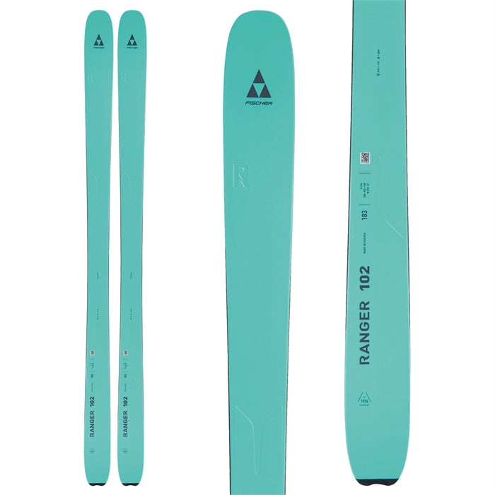 Fischer Ranger 102 FR Celeste Green Skis - 2023